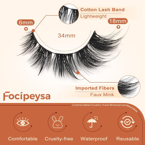 Ψεύτικες βλεφαρίδες Spike Wispy – Faux Mink, μεσαίου μήκους 1