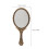 Vintage handheld makeup mirror with embossed flower design 2