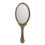 Vintage handheld makeup mirror with embossed flower design 5
