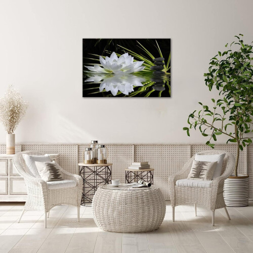 Zen Lotusbloem Canvas Print 12x16 inch 1