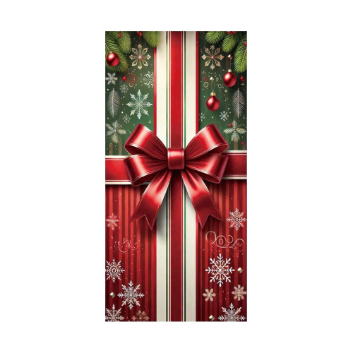 Housse de porte de Noël 35 x 70 pouces, multicolore, en polyester 1
