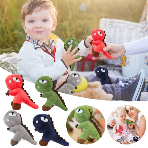 SNGMN pluche dinosaurus speelgoed rood 1 stuk 2
