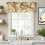 Retro Yellow World Map Valance 42 x 18 in 2