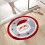 Snowflake Christmas Rug Red Polyester 15.7 x 15.7 in 5