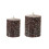 Ensemble de bougies LED sans flamme marron rustique (2 pièces) 2