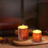 Ensemble de bougies LED sans flamme marron rustique (2 pièces) 4