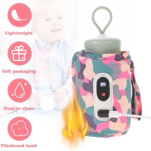 Portable Bottle Warmer for Parents with Digital Display 1Pack 2