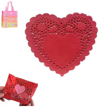 Heart Lace Paper Doily Envelopes 6 Inch 100 Pcs