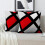 Set di 2 federe geometriche 45x45 cm, rosse e nere 2