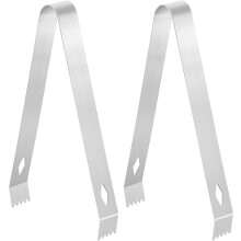 Stainless Steel Ice Tongs, 6.5", Sharp Teeth, Compatible with Sharp, for Ice Bucket, Bar, Salad, Buffet – 2 Pcs