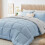 King Comforter Set Blue Light Grey 7-Piece 1
