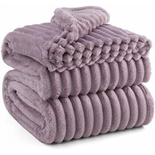 GentleSoft Light Purple Fleece Blanket for Couch - Cozy Soft Blankets for Women, Cute Small Throws for Girls, 108x90 Inches