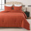 Twin Burnt Orange Comforter Set Microfiber 68x90 Inch 1