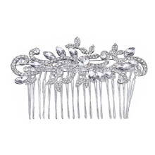 Cíor Gruaige le Rhinestones KALLORY1Set Ceannbheart Bláthanna Airgid le haghaidh Cuma Bainise