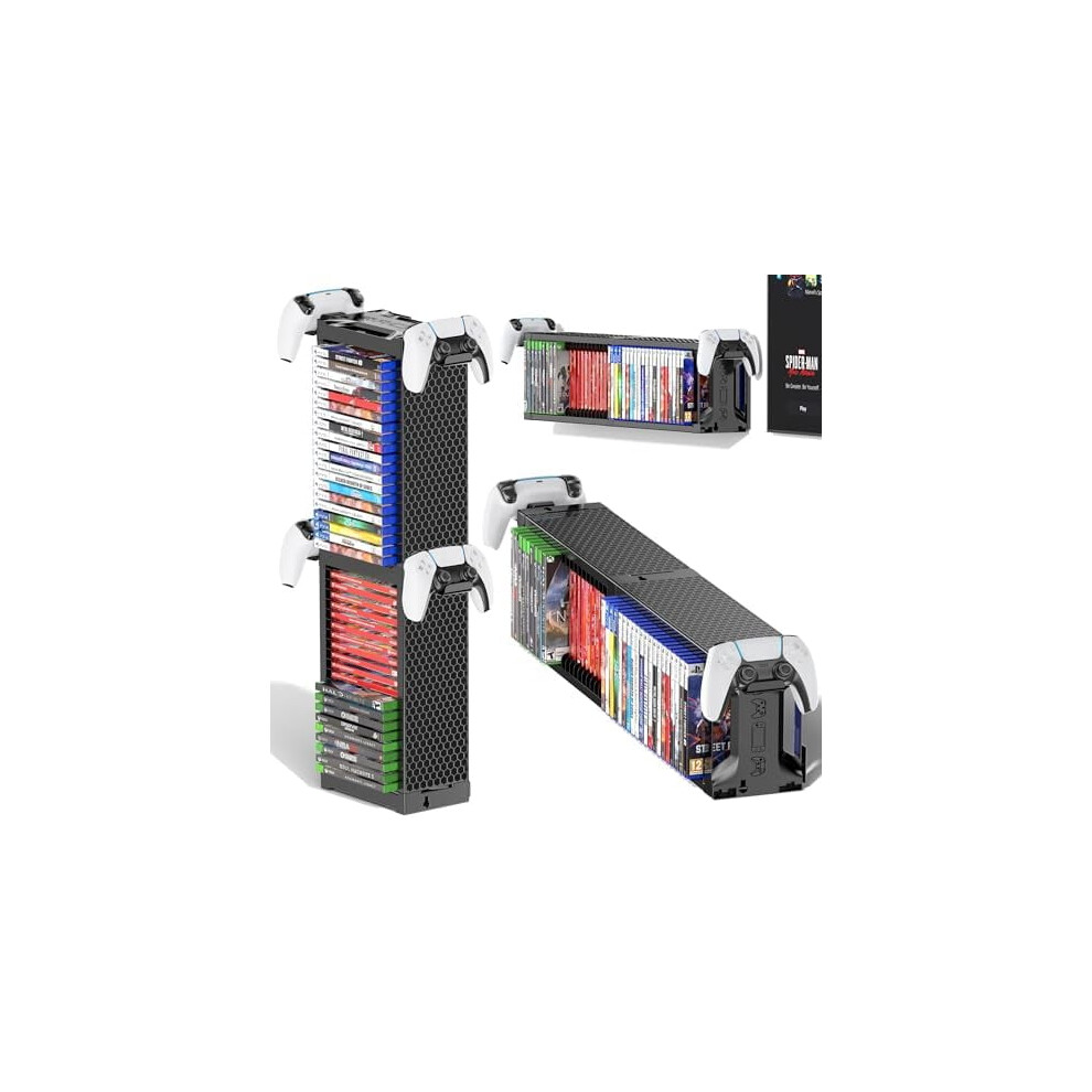 Video Game Disc Rack Tower For Ps5 Ps4 Xbox Switch With 9132278225142