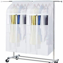 Organisateur de sacs à vêtements suspendus de 43 pouces (paquet de 2) – Grands sacs à vêtements pour costumes, manteaux, robes – Rangement