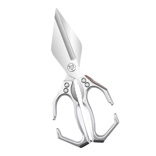 Heavy-Duty Stainless Steel Kitchen Shears, Dishwasher Safe, Universal Grip, Compatible with Sharp
