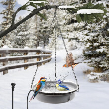 75W Thermostatically Controlled Heated Bird Bath for Outdoors, Winter Garden & Patio – Compatible with Standard Birdbaths