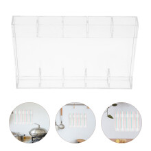 OUNONA Acrylic Straw Dispenser Clear Transparent Wall Mount Holder for Home Kitchen and Restaurant Use