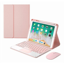 Husă premium cu tastatură tactilă și mouse compatibilă cu iPad 10.2 generația a 9-a - Protecție versatilă și productivitate îmbunătățită