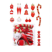 Red Christmas Balls Ornaments Set, 16 PCS Shatterproof Plastic Baubles for Tree, Holiday, Wedding – Compatible with Standard Tree Hooks