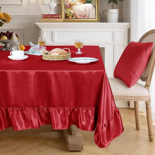 Nappe en satin à volants - Nappe rectangulaire en satin noir 152 x 305 cm (60 x 120 pouces) - Soie brillante - Idéale pour les mariages, les