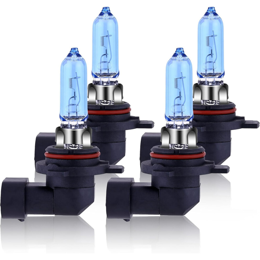 9012 Head Bulb Hir2 9012 Bulb Halogen 5000K Super Long Life Replacement Px22d 12V/55W (9012/Hir2, 4 Pack) White/Light 9180479281412