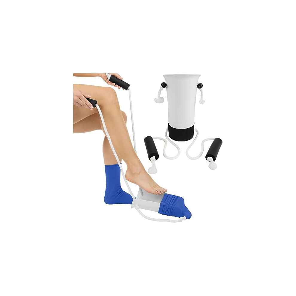 Sock Aid â Easy On/Off Stocking Slider, Pulling Assist Device for Elderly, Seniors, Pregnant & Diabetics â Compatible with Standard Socks