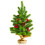 2ft Mini Christmas Tree with 60 Tips, Pine Cones & Berries – Small Tabletop Artificial Pine Tree for Xmas Home Décor 1
