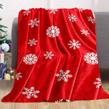 Christmas Red Flannel Blanket, Surper Soft Warm Cozy Fall Blanket for Couch Sofa Bed, Christmas Harvest Gifts and Home Decor