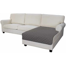 Szekcionált kanapéhuzat kutyáknak, L alakú, megfordítható huzat, nyugágyvédő háziállatoknak – 103x132 cm, szürke/szürke
