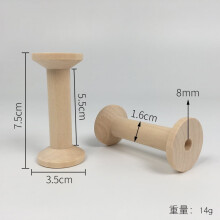 6pcs Large Unfinished Wood Spools Empty Thread Spools for Sewing and Crafts Wood Spools for Embroidery Wooden Ribbon Spools Bobbins