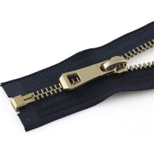 Zippers for Sewing – 5# Open-End Auto Lock, Compatible with Clothes, Shoes, Pockets – Gray/Nav y/White/Khaki, 35–85cm