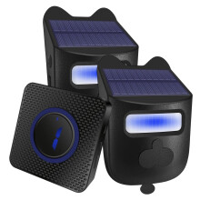 Alarmă solară pentru alee, alarmă wireless pentru alee cu rază lungă de acțiune de 984ft, alarmă cu senzor de mișcare PIR pentru efracție