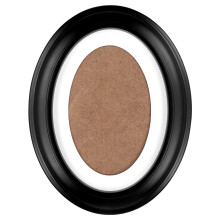 Cadre photo ovale classique en bois de 25 cm (10 pouces) - Décoration murale - Clous et clous en S inclus (noir)