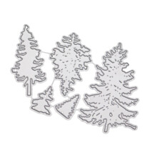 FRCOLOR Christmas Tree Die Cut Silver 1 Piece