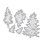 FRCOLOR Christmas Tree Die Artificial Cuts for Card Making Xmas Trees Silver 1