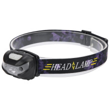 Lampada frontale ricaricabile tramite USB, resistente e leggera (confezione da 1).