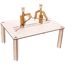 Giocattolo cognitivo, kit di marionette in bambù, divertenti marionette in bambù con tavolo da combattimento in legno, giocattolo cognitivo per
