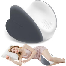 Knee Pillow for Side Sleepers, Leg with Cooling Cover, Memory Foam Sleeping, Heart-Shape Cushion Hip, Back & Sciatica Pain Relief, Grey