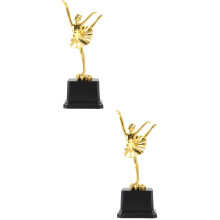 2pcs Dance Competition Trophy Dance Trophy Exquisite Dance Trophy Ballet Students Dance Trophy