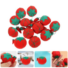 FRCOLOR 12Pcs Magnetic Pin Cushion Red Fabric Cotton Needle Storage Tool for Women Sewing Enthusiasts