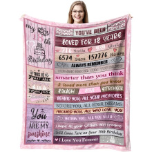 Couverture douce en flanelle pour un 18e anniversaire – Convient aux filles, filles, petites-filles, fils, petits-fils, Noël