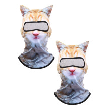 Pasamontañas de invierno con forma de gato y orejas, máscara facial completa a prueba de viento para actividades al aire libre, senderismo,