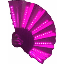 Kézi ventilátorok Összecsukható ventilátor Világító összecsukható LED ventilátor Táncoló fények Ventilátor Éjszakai show DJ