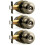 Bed/Bath Keyless Privacy Interior Door Knobs, Antique Brass Door Knobs 3 Pack 1