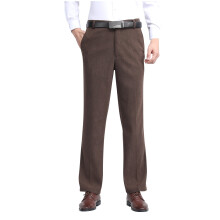 Men's Warmkeeping Corduroy Pants Solid Color Versatile for Spring Fall Straight Cut with Pocket Fashionable Texture for Warmth(Coffee#5,M)
