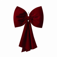 Nœud de Noël rouge extra large (109 x 79 cm), en velours imperméable, idéal pour décorer un arbre ou une porte d'extérieur, compatible avec les