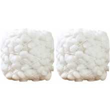 Pom Bomb 2 Rolls Pomp-A-Doodle Polyester Soft Ball Knitting Yarn, 100g/Roll Snowball Bean Thread for Weave Blanket Hats Mat Handcraft