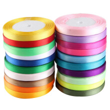 12 Stück Rips-Satinbänder für Hochzeiten, Weihnachten, DIY-Schleifen und Geschenkverpackungen – Farben nach Zufallsprinzip